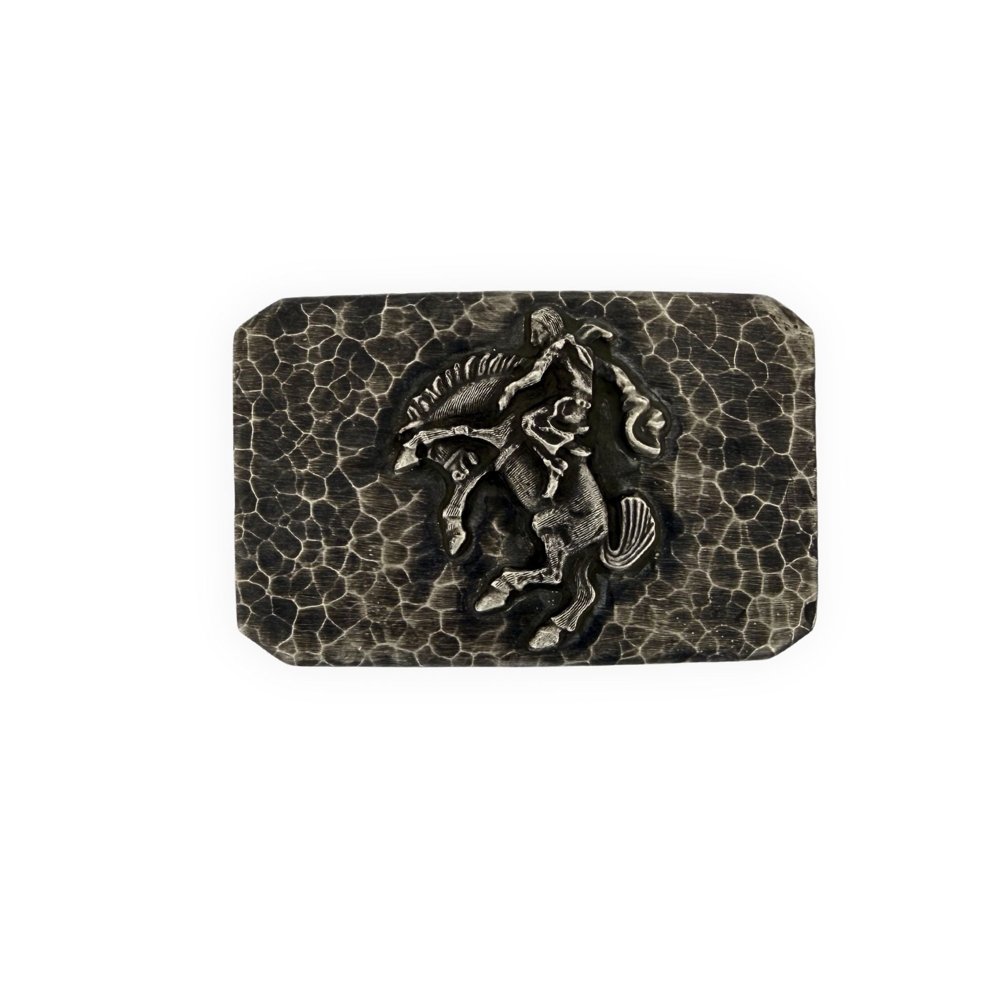 466 Bucking Horse Hammered - Sterling Silver