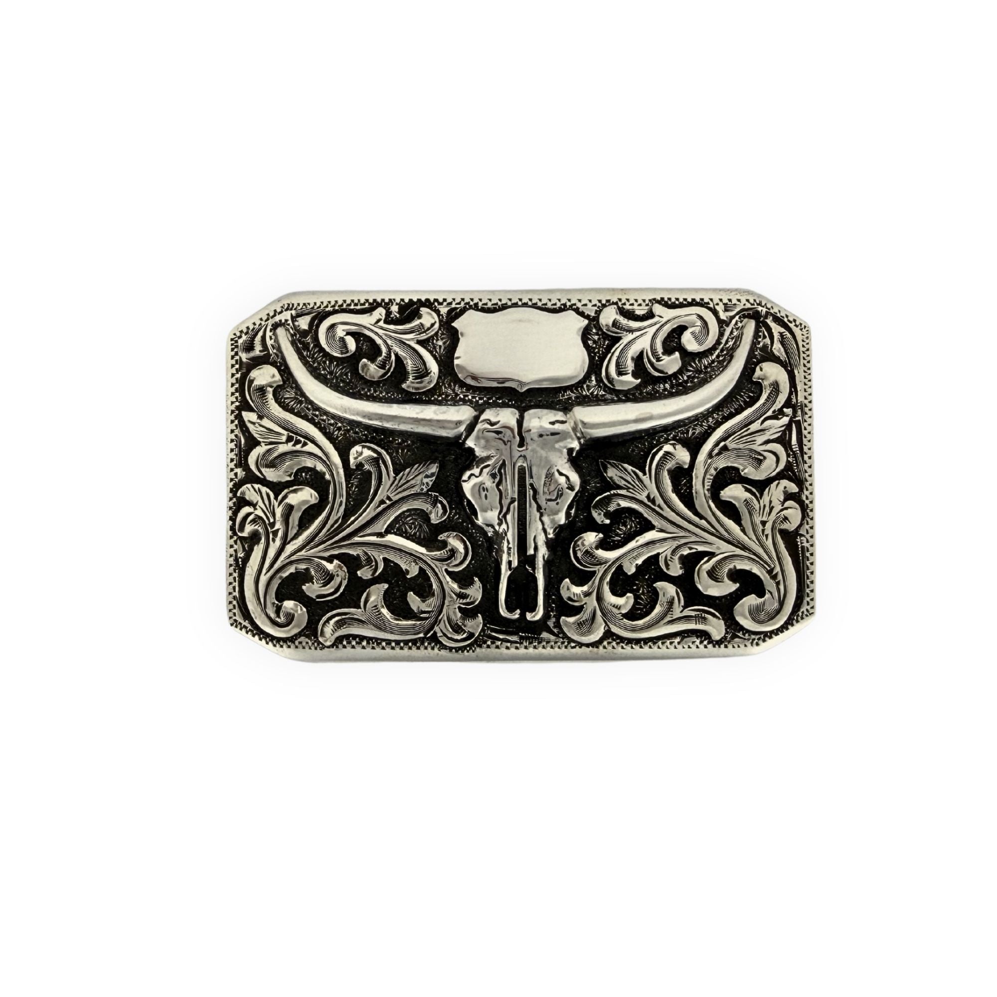 466 Skull and Scroll - Sterling Silver