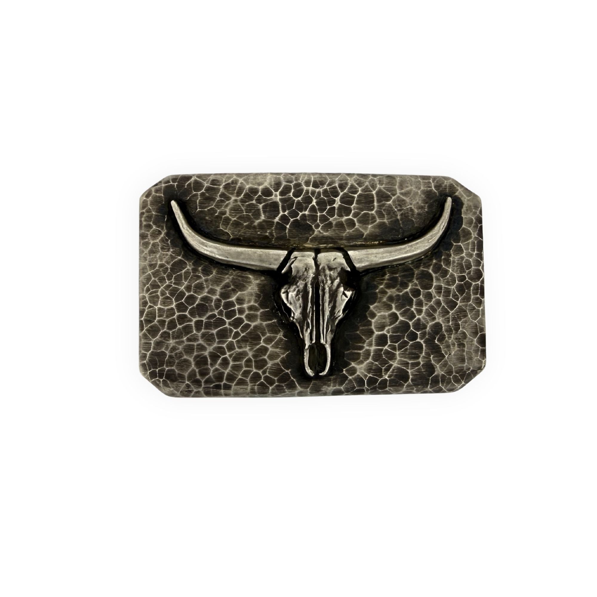 466 Skull Hammered - Sterling Silver