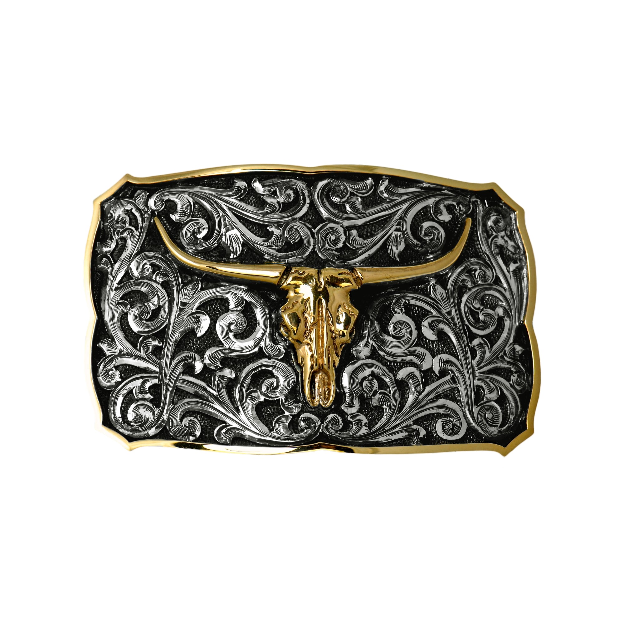 766 Skull & Scrolls – Sterling & 14k Gold