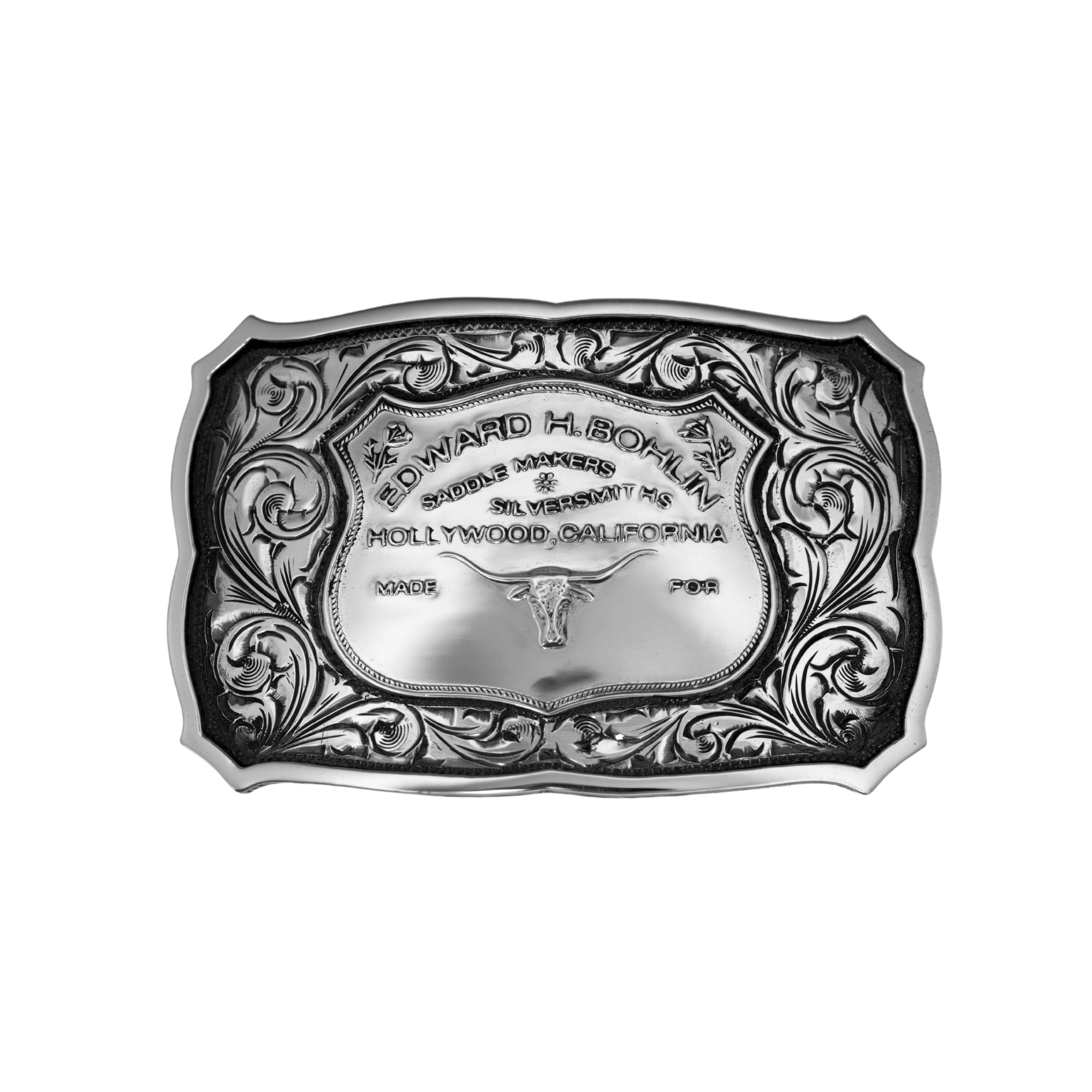 Raised Silver Border with iconic Bohlin Seatplate all in sterling silver