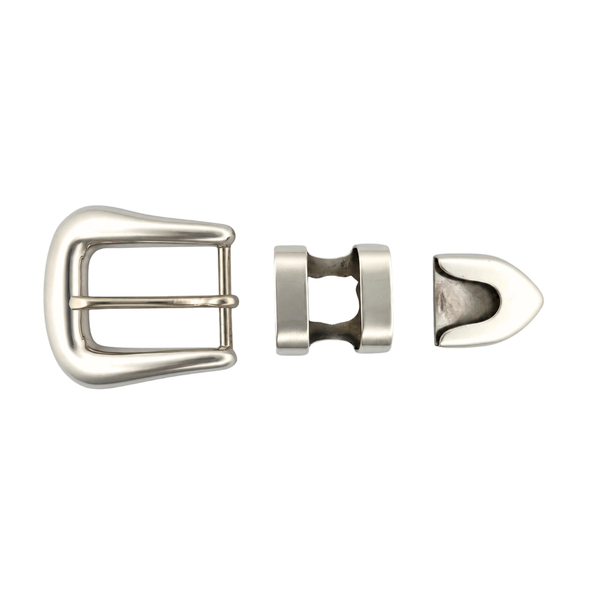 High polished 4pc dress buckles set all sterling silver