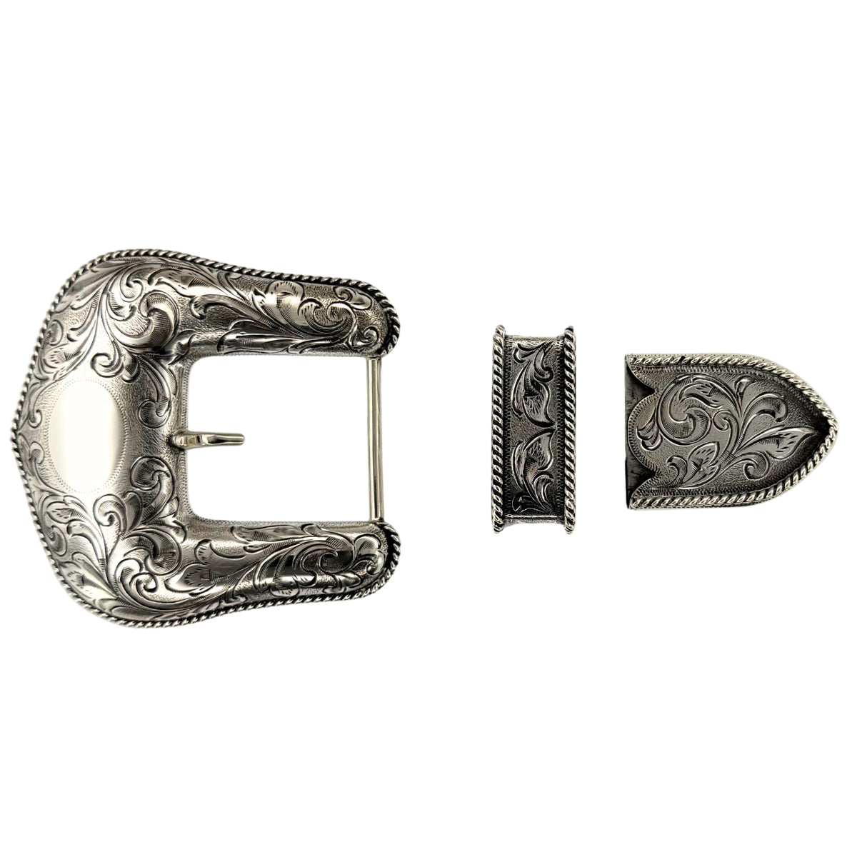 Hank Williams Jr. Fully Engraved Ranger Set - Sterling Silver