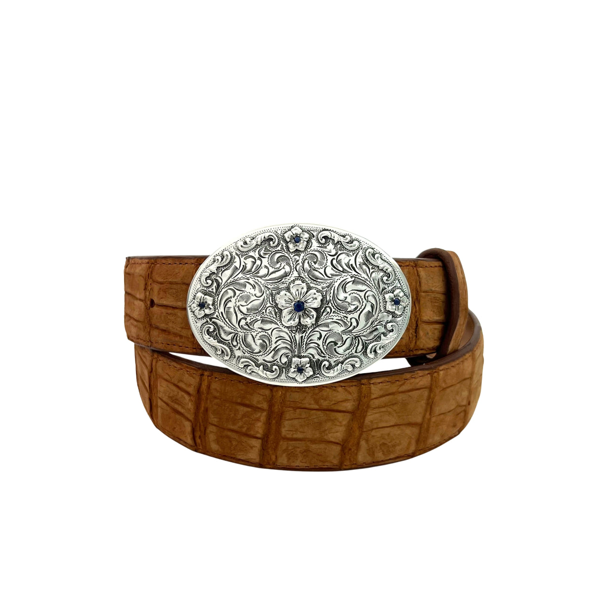 J Flowers & Scrolls – Sterling Silver & Sapphires