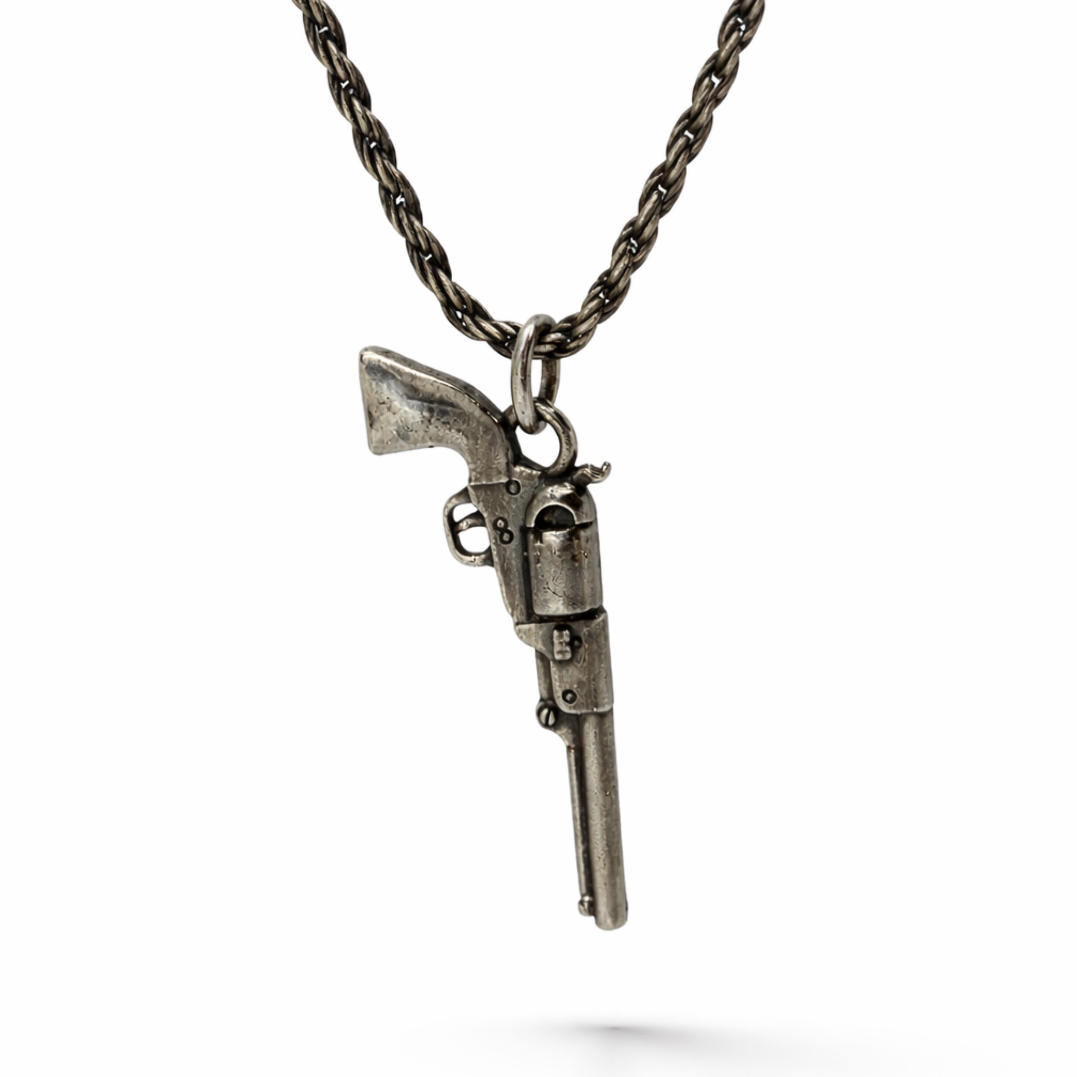 Six Shooter Pendant - Sterling Silver