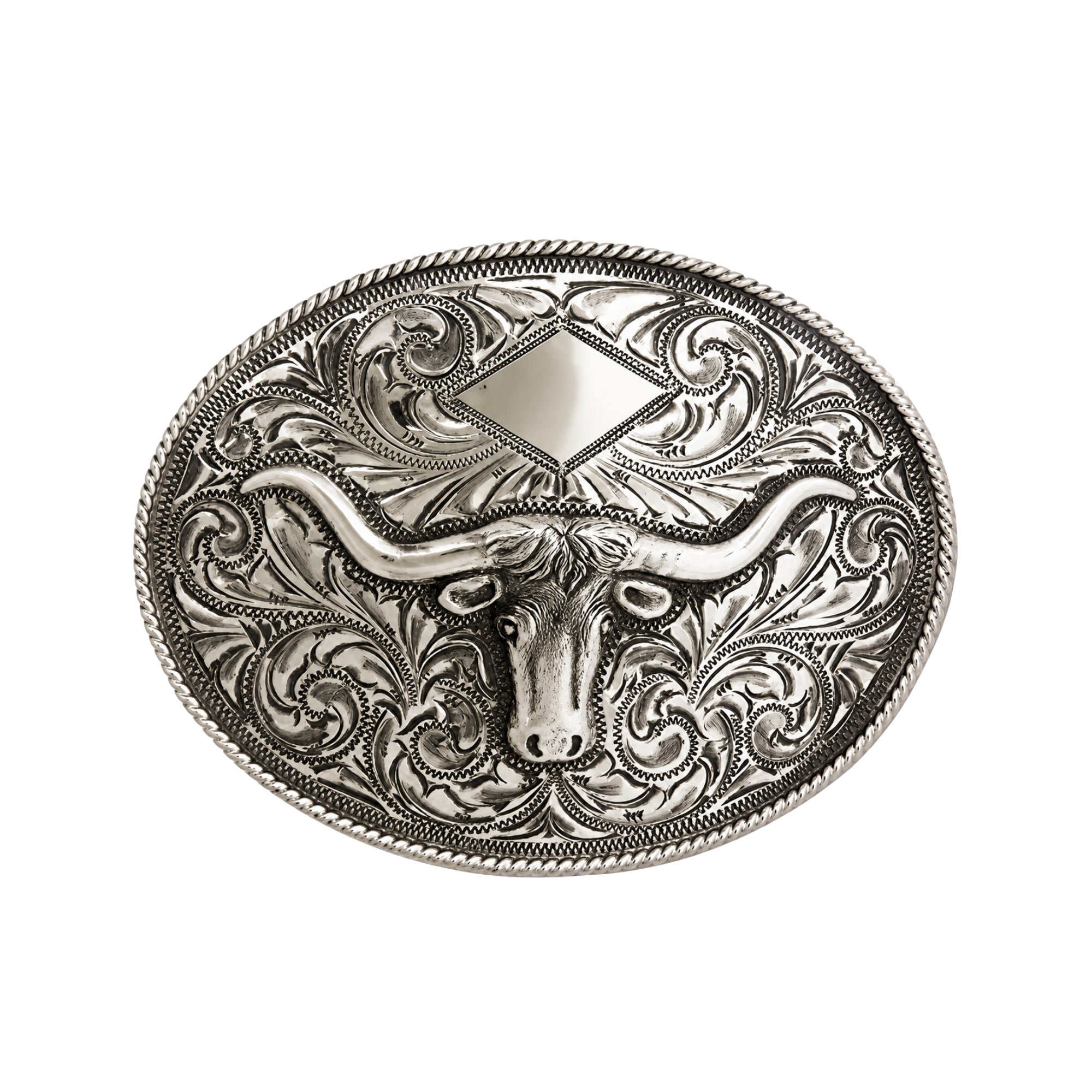 466 Longhorn Oval – Sterling Silver