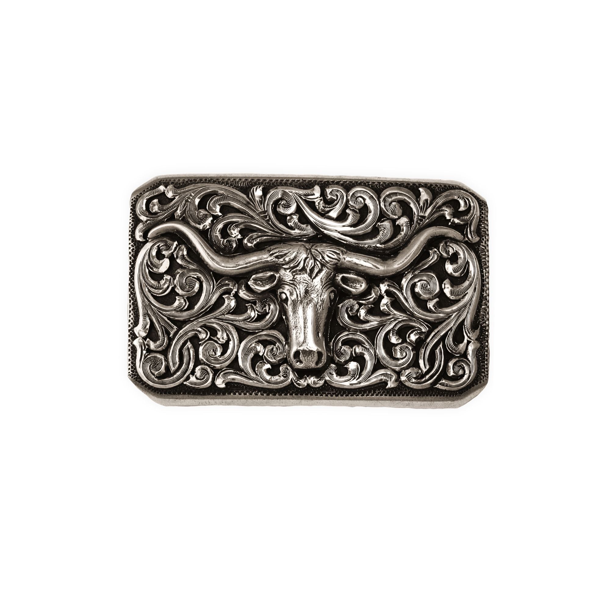 466 Scrolls and Longhorn - Sterling Silver
