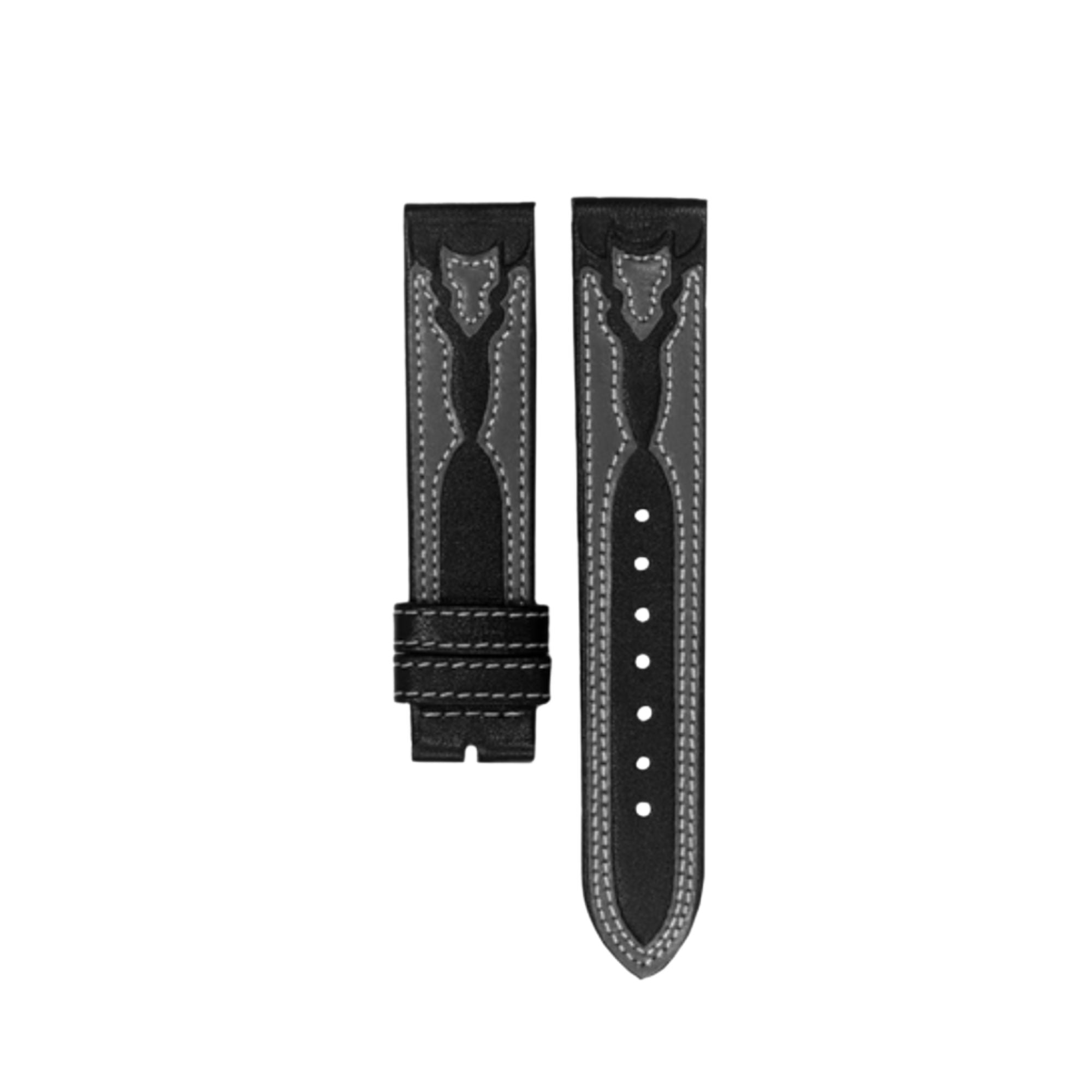 Black Gray Leather Band