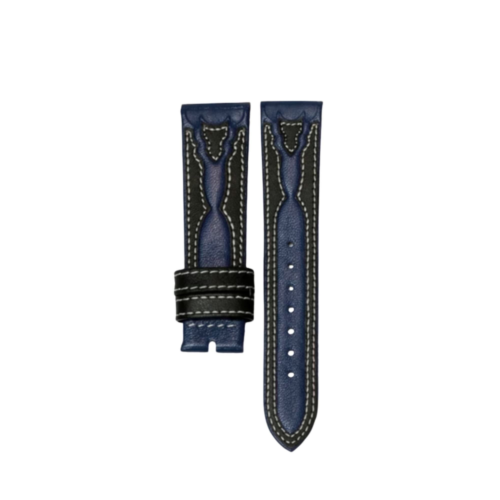 Blue Black Leather Band