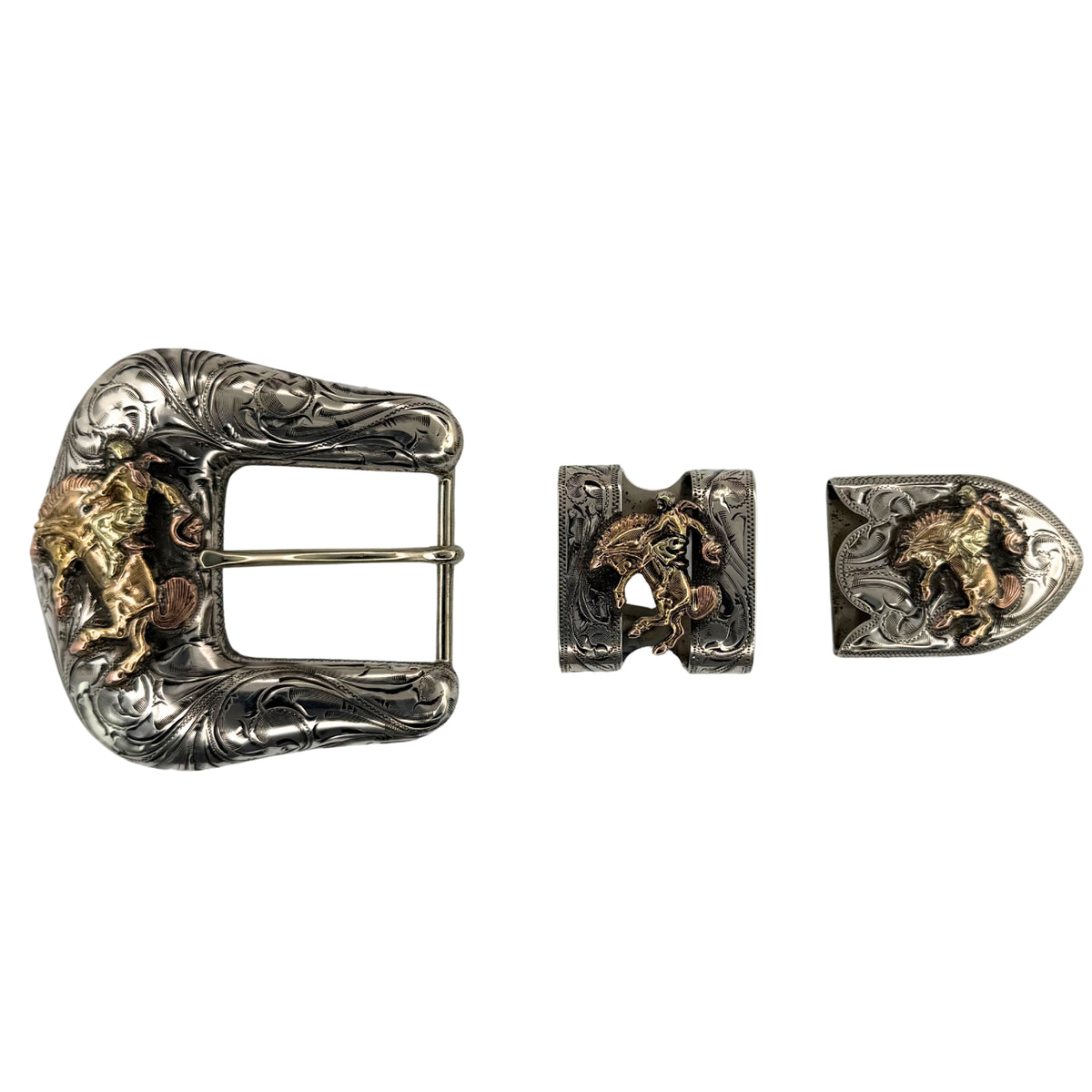 Hank Williams Jr. Bucking Horse Ranger Set – 3-Color Gold