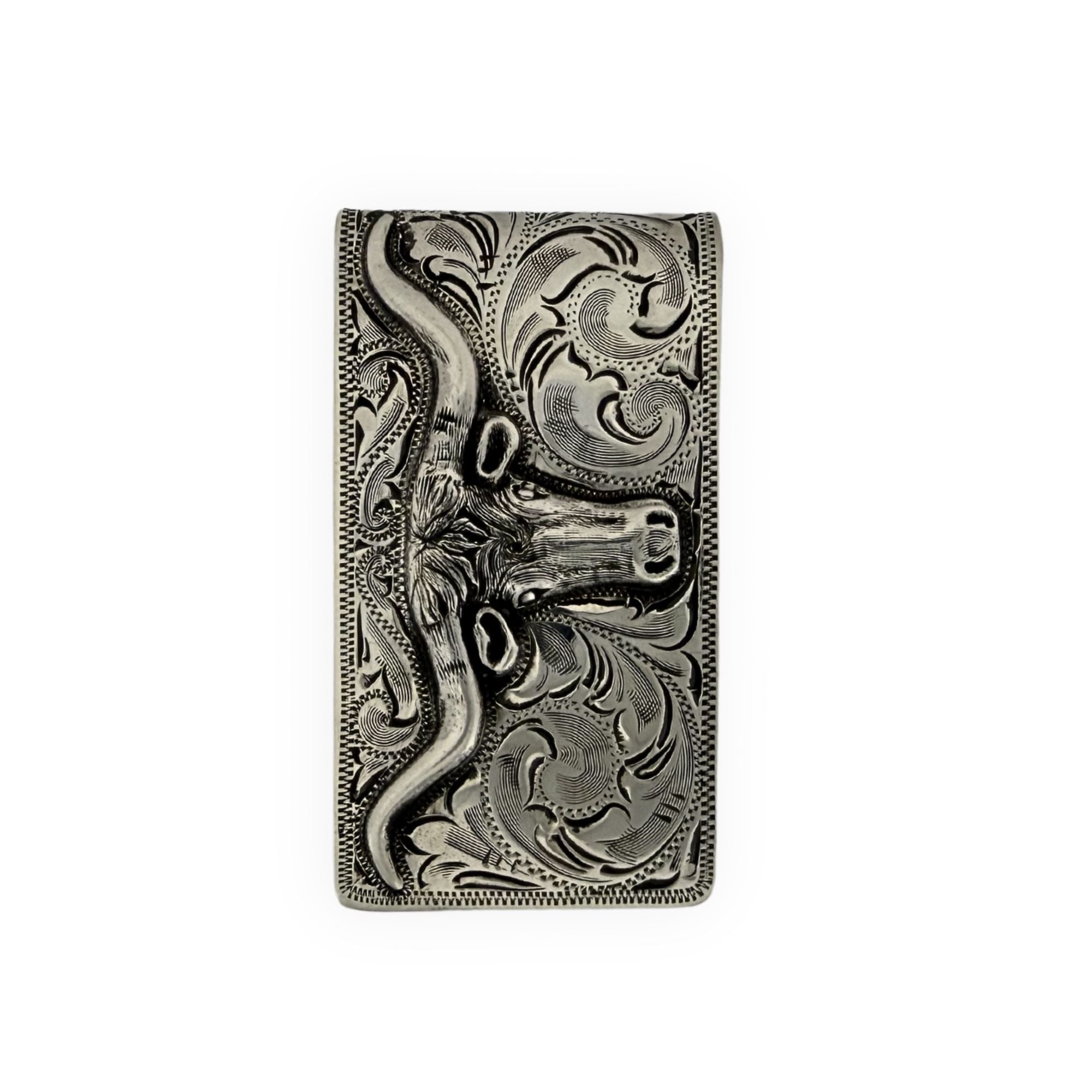Longhorn Wad Clip - Sterling Silver